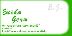 eniko germ business card